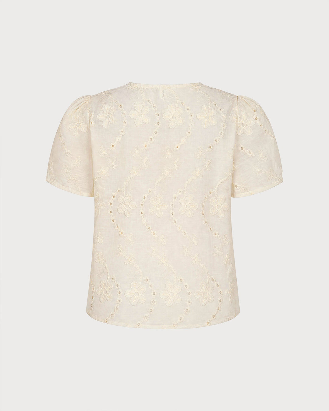 Apricot V Neck Floral Button Tee