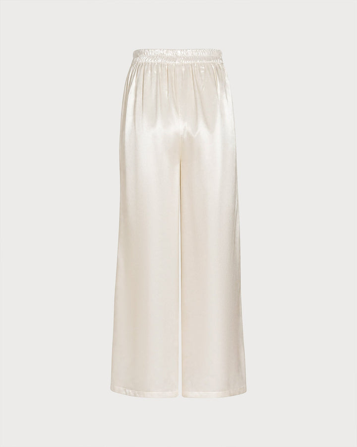 Apricot Elastic Waist Pockets Pants
