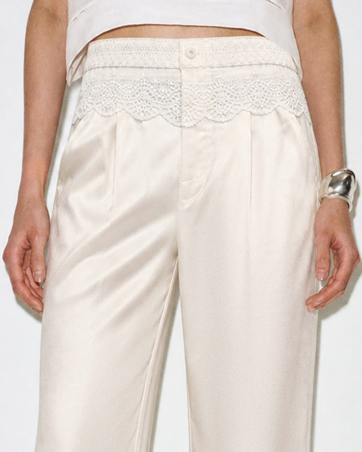 Apricot Elastic Waist Pockets Pants