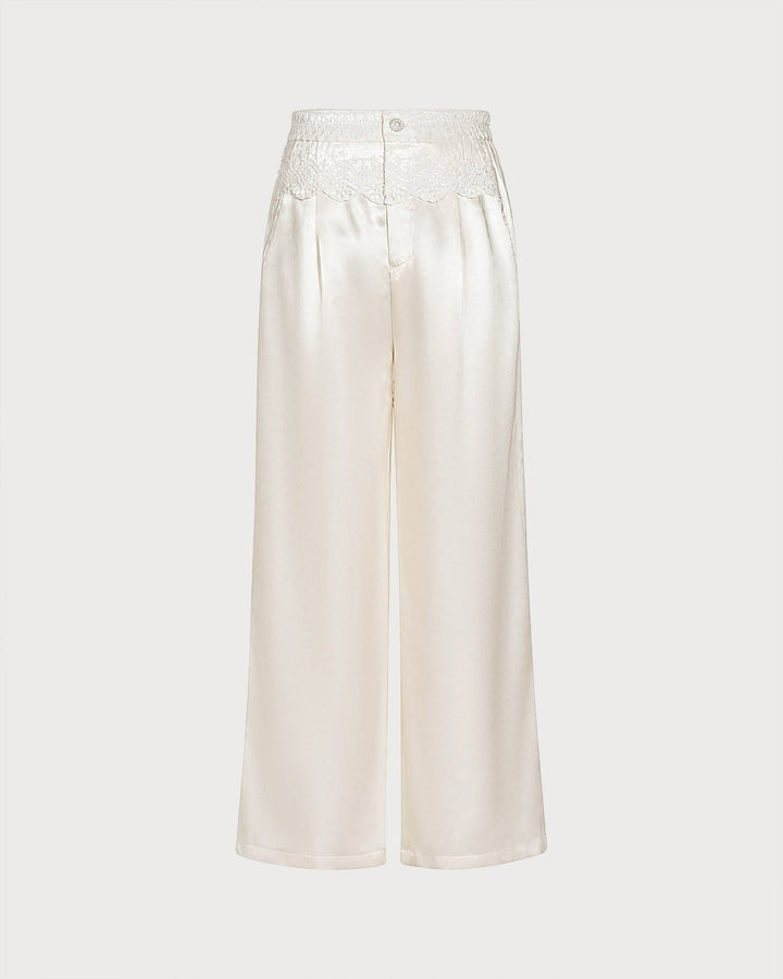 Apricot Elastic Waist Pockets Pants