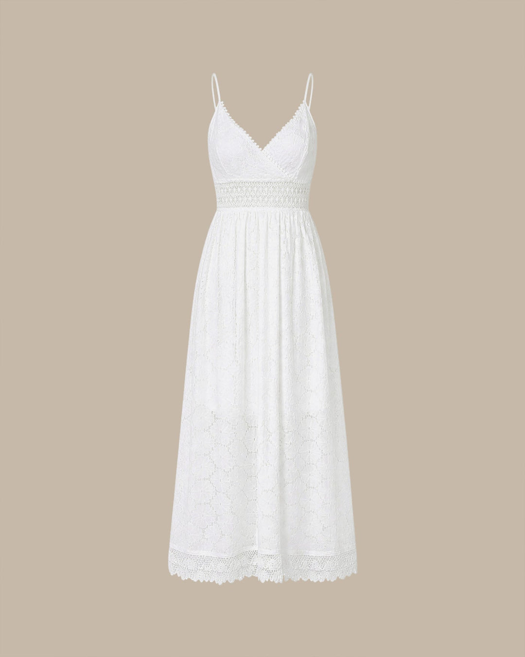 White Textured Cut Out Slip Maxi Dress