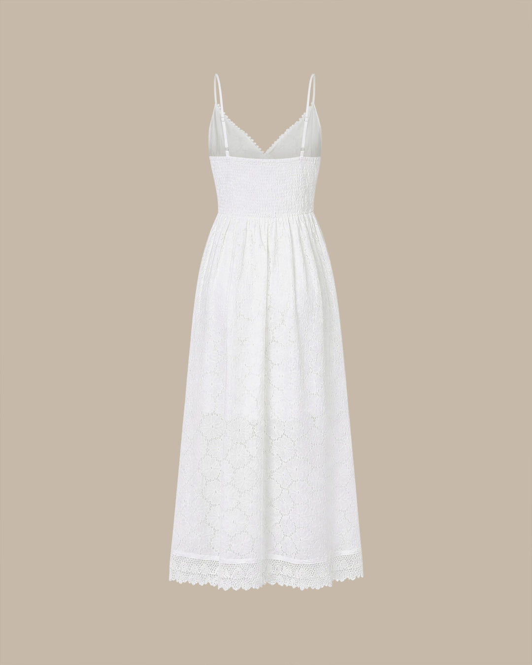 White Textured Cut Out Slip Maxi Dress