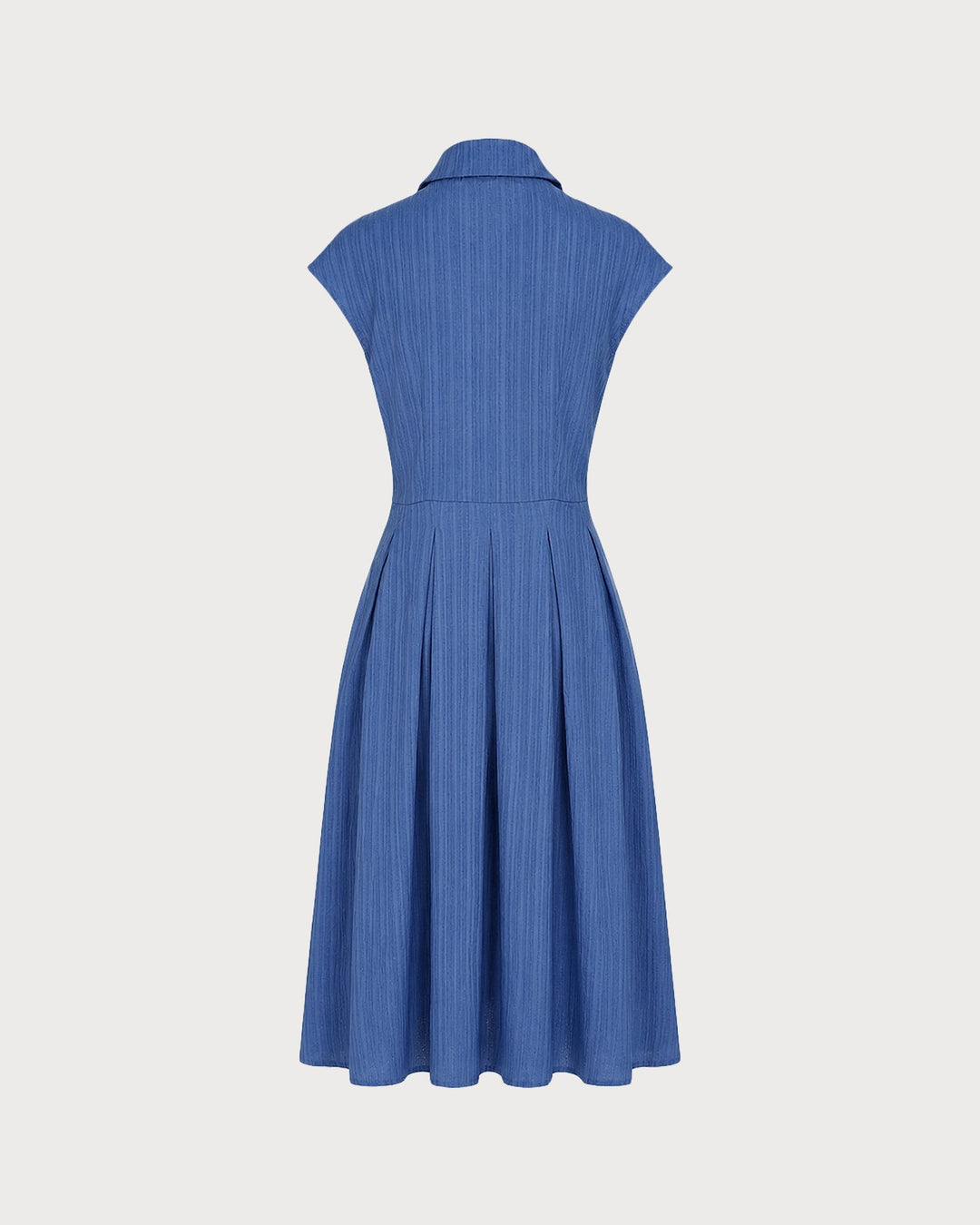 Blue Collar Button Button Midi Dress