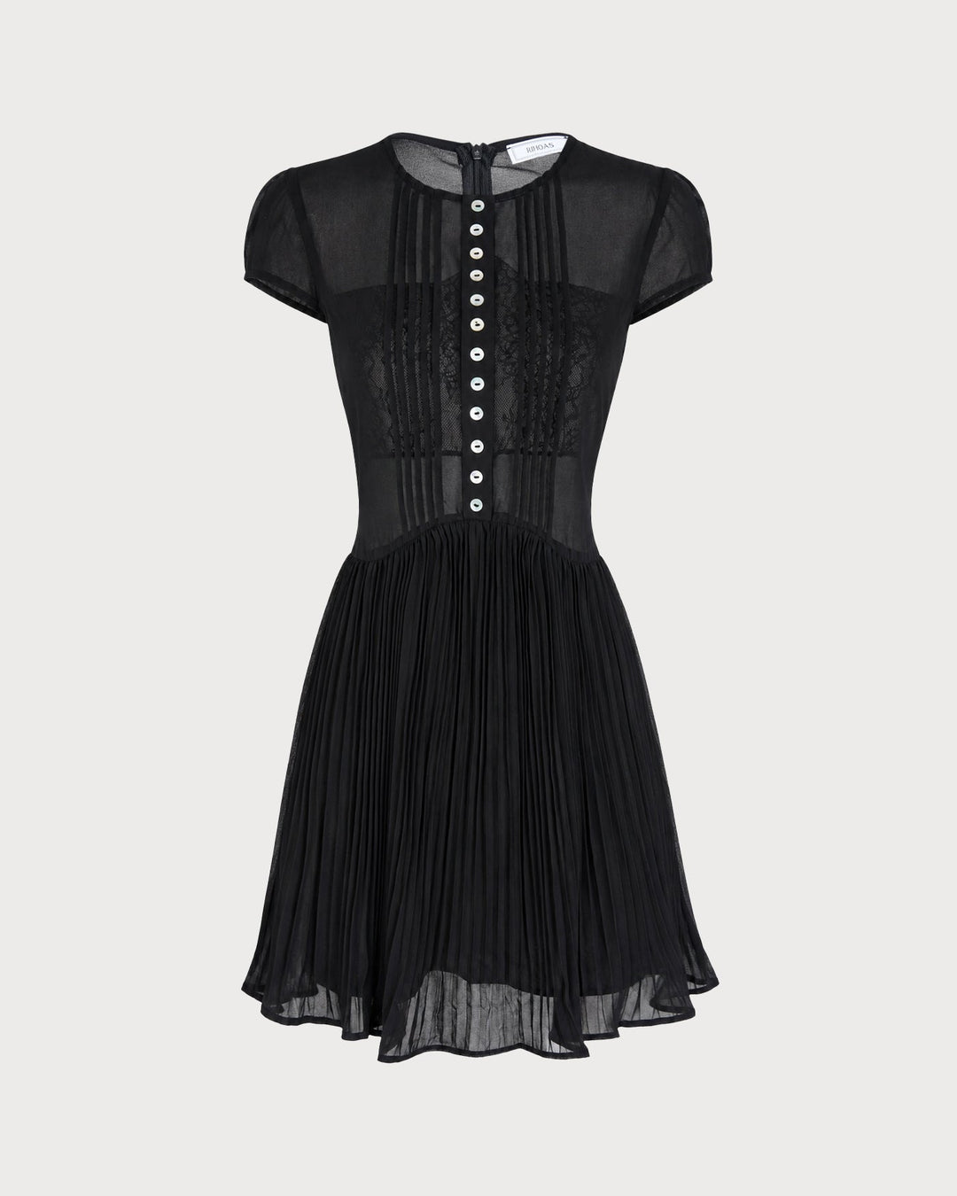 Black See Through Chiffon Mini Dress