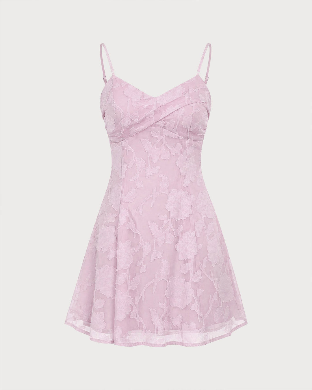 Pink Jacquard Slip A-Line Mini Dress