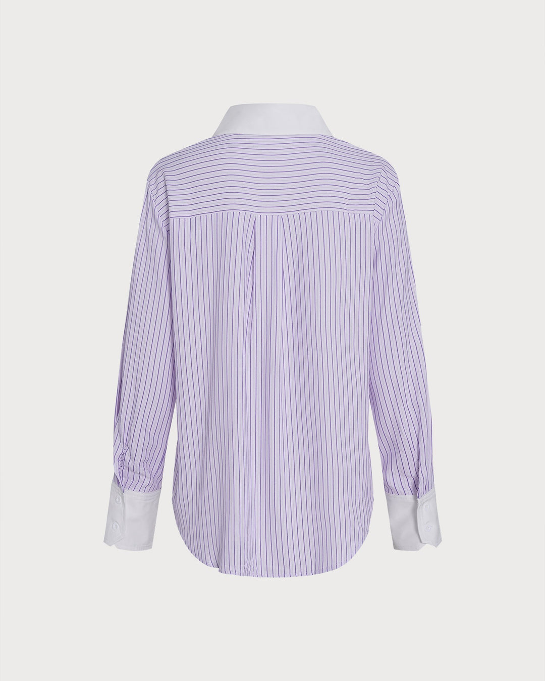 Purple Pockets Button Striped Shirt