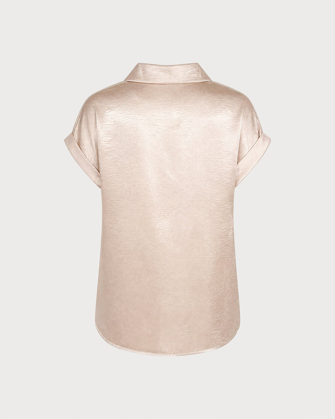 Apricot Collar Short Sleeve Shirt
