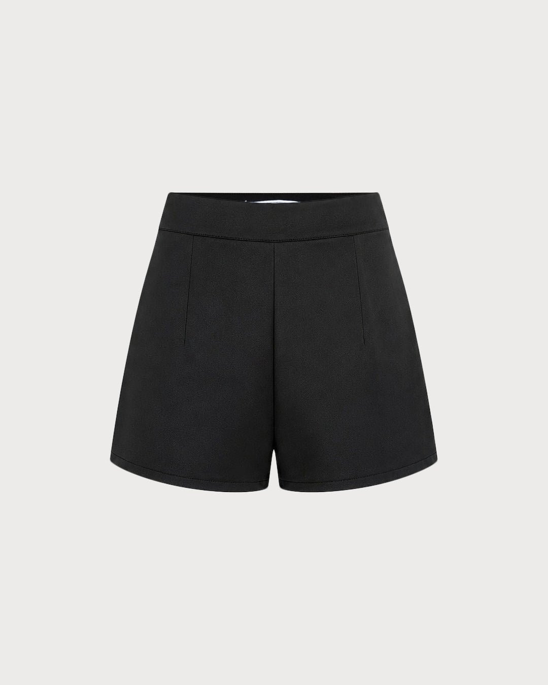 Black Natural Waisted Satin Shorts