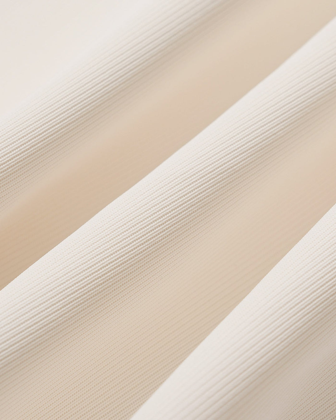 Off White Zipper A-Line Midi Skirt