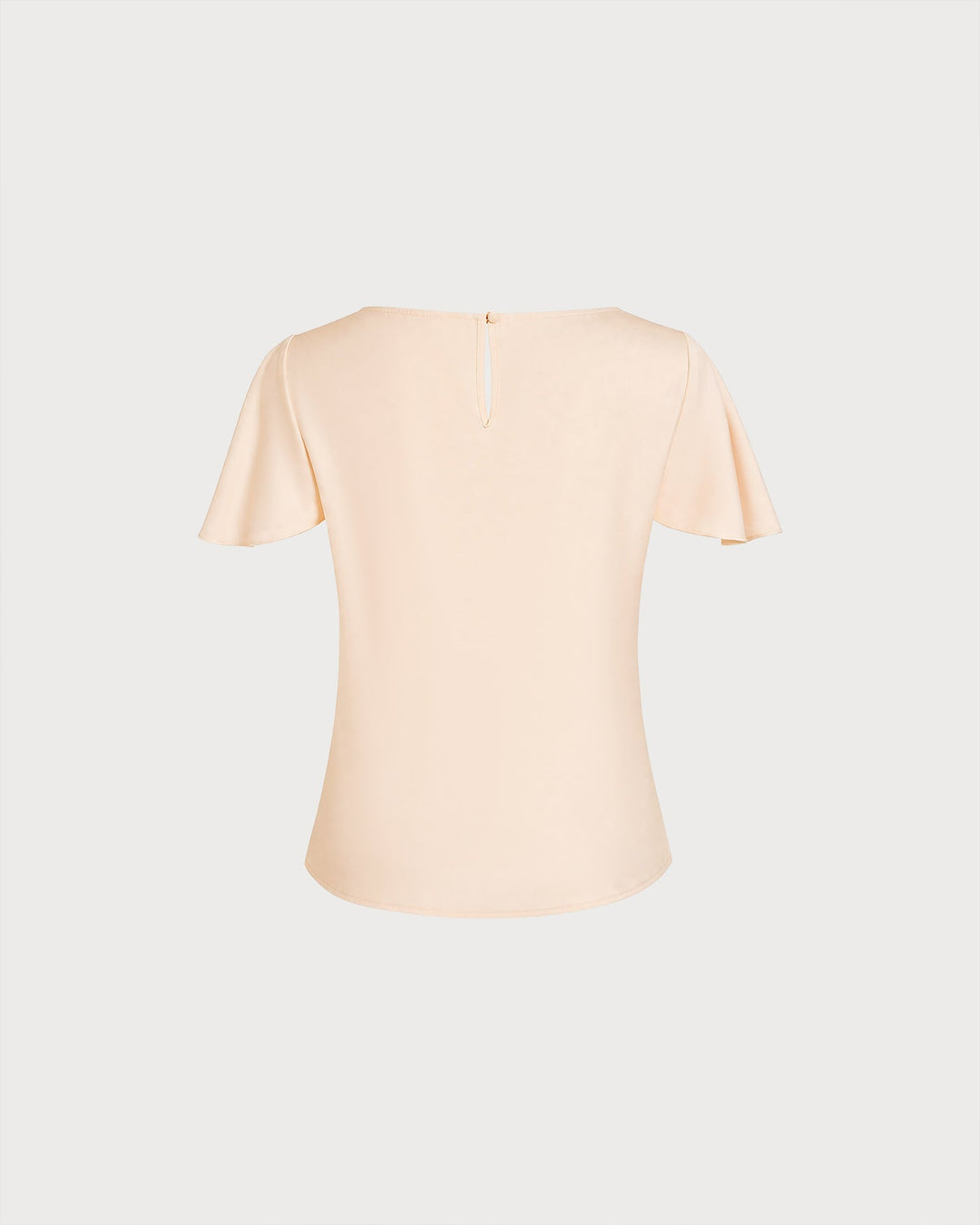 Apricot Cowl Neck Butterfly Sleeve Tee