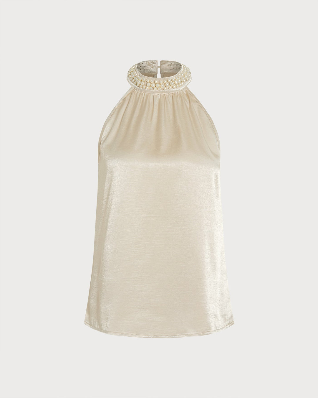 Apricot Turtle Pearls Button Tank Top