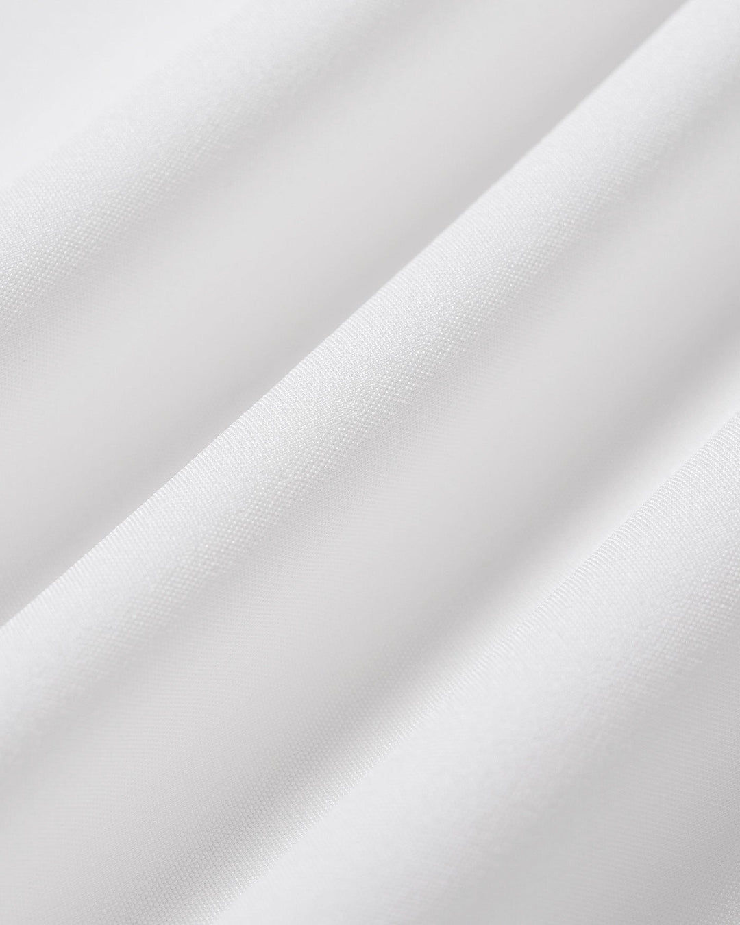 White Solid V Neck Button Tee