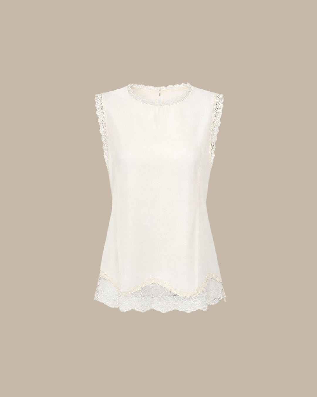 Apricot Lace Tie Tank Top